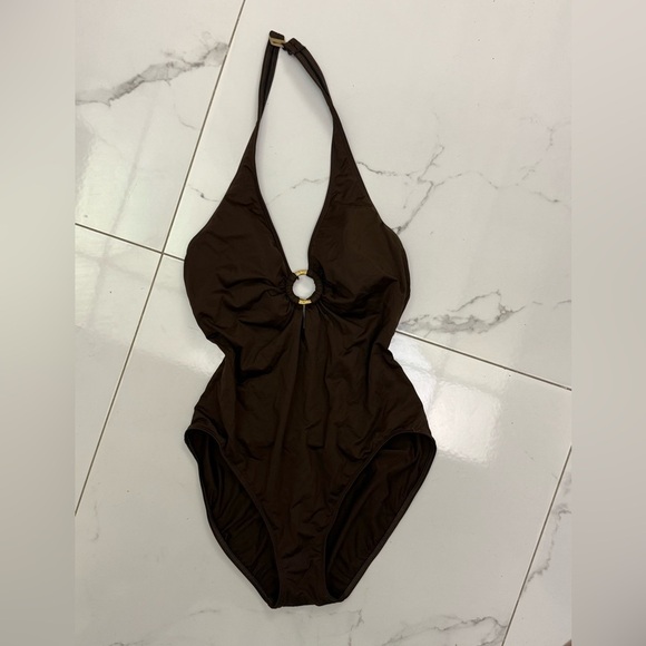 Ralph Lauren Dark Brown Swimwear Size 12 - Picture 1 of 3